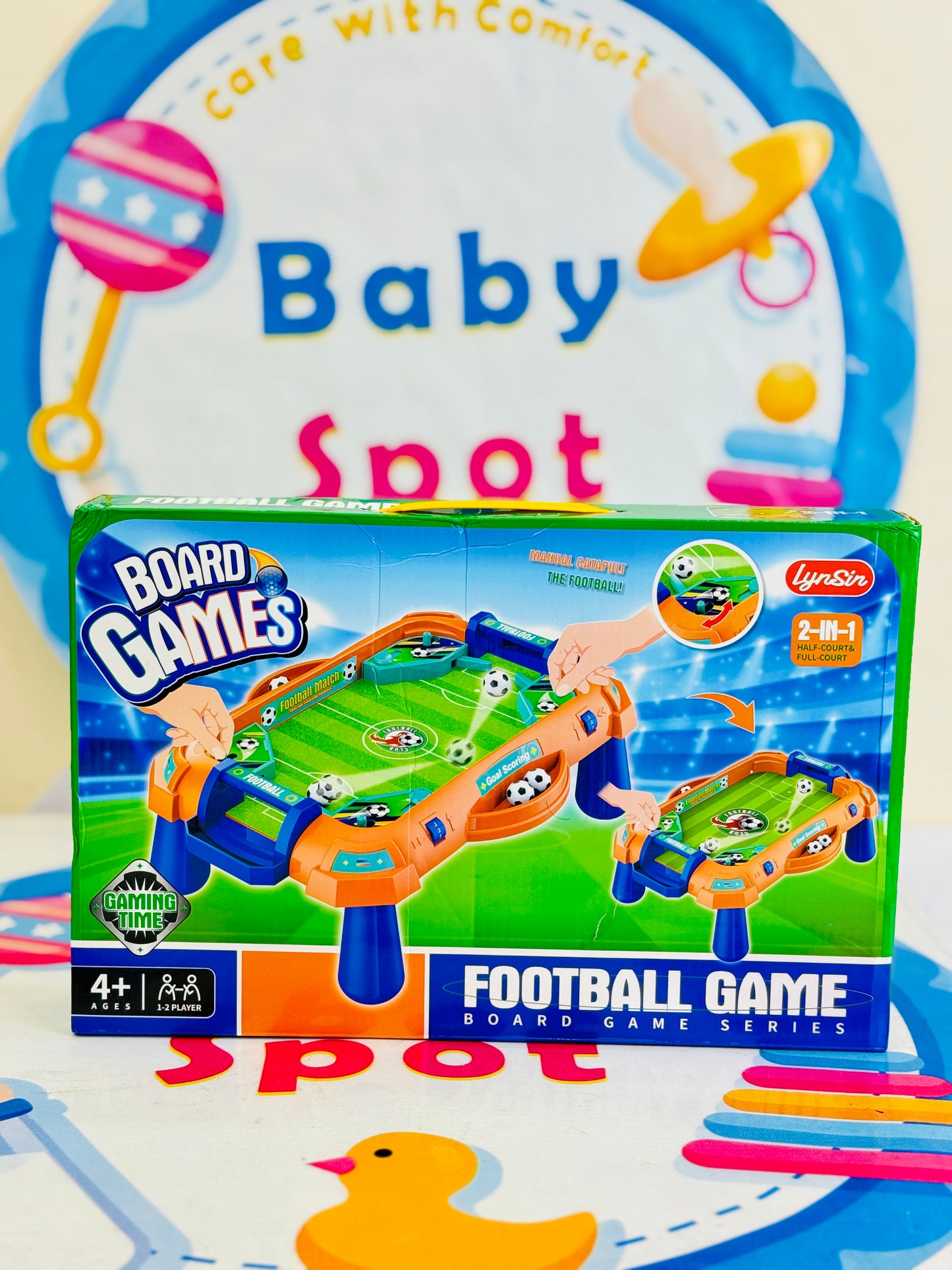 2-in-1 Tabletop Football Game Set for Kids – Mini Soccer Board Game with Accessories