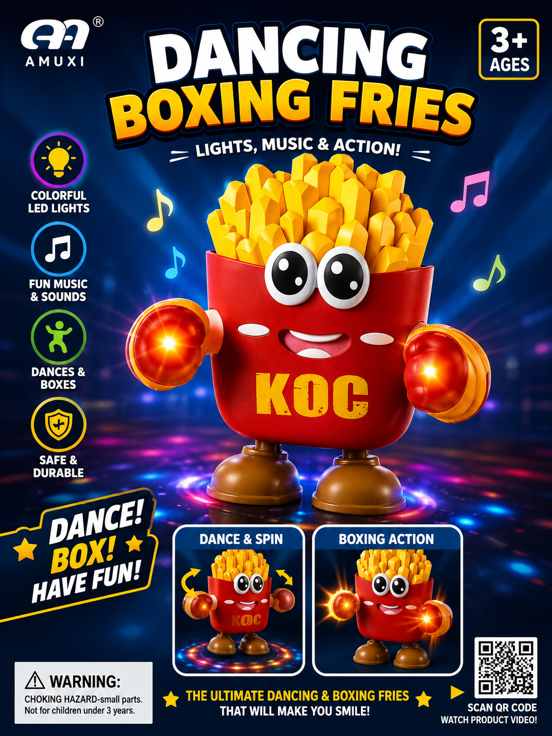 Dancing Boxing Fries – Musical & Dancing Toy