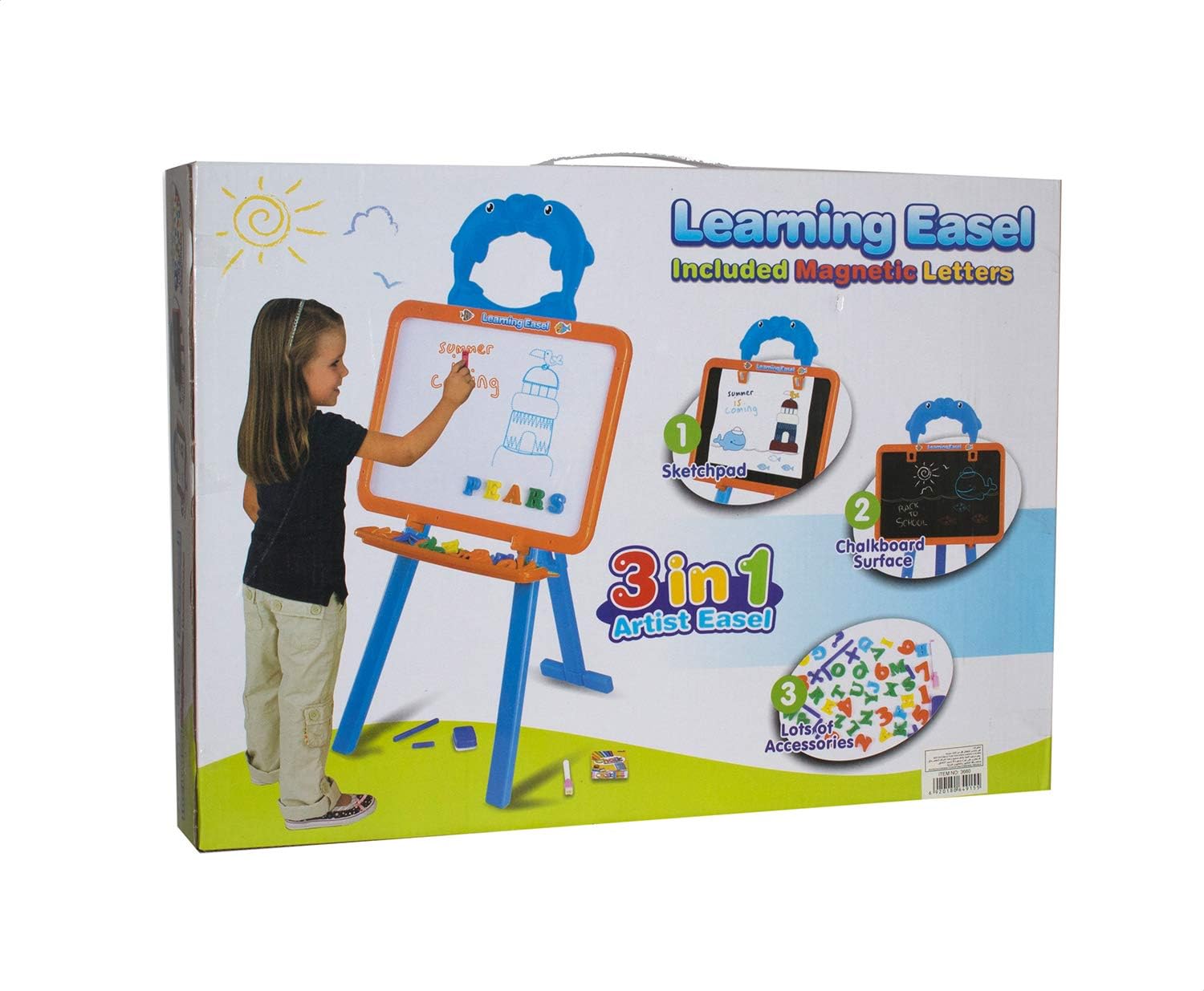 Give your child the perfect space to learn, draw, and explore creativity with our 3-in-1 Learning Easel! Designed to teach math, alphabets, and art, this versatile easel makes education fun and interactive.