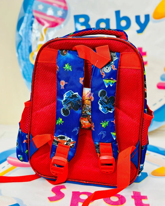 3D Cars School Bag Lightweight Backpack 12-13 Inch