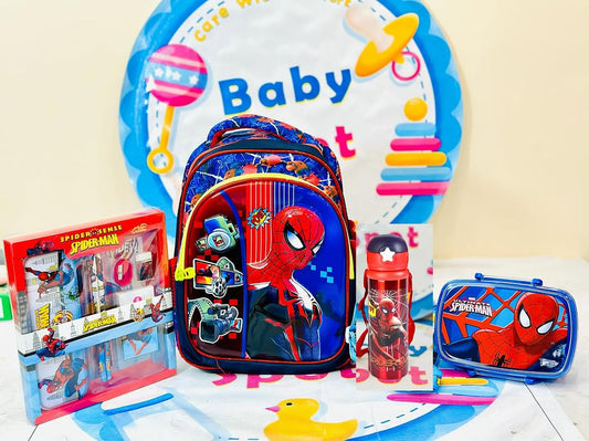 Spider-Man School Bag Set – Perfect for KG & Nursery Kids! 🕷️🎒