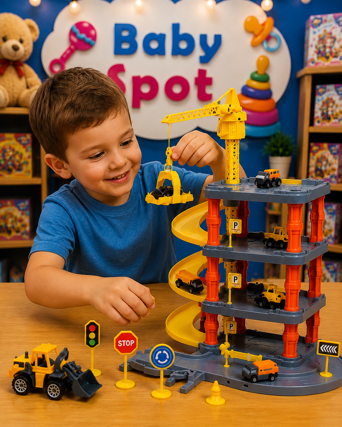 Parking Lot Engineering Playset – 45 Pieces