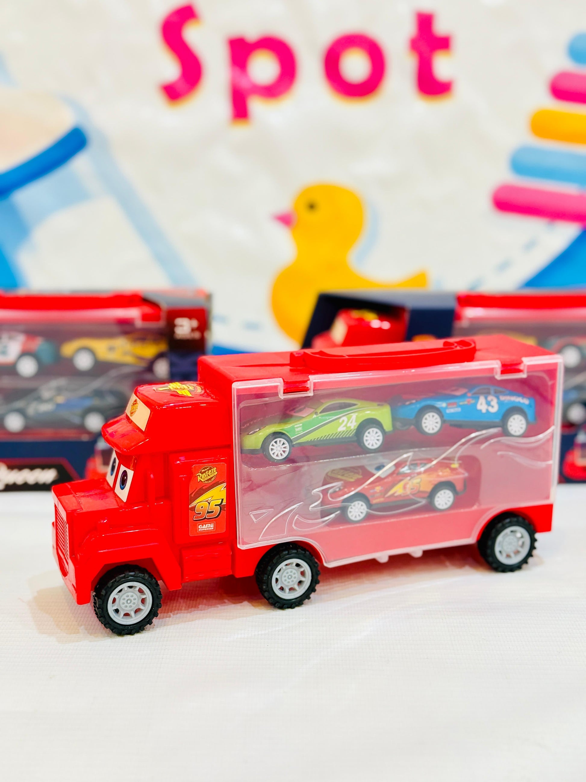 π Free Wheel Car Carrier Truck with 3 Mini Cars β Big Adventures for Little Racers! ππ₯