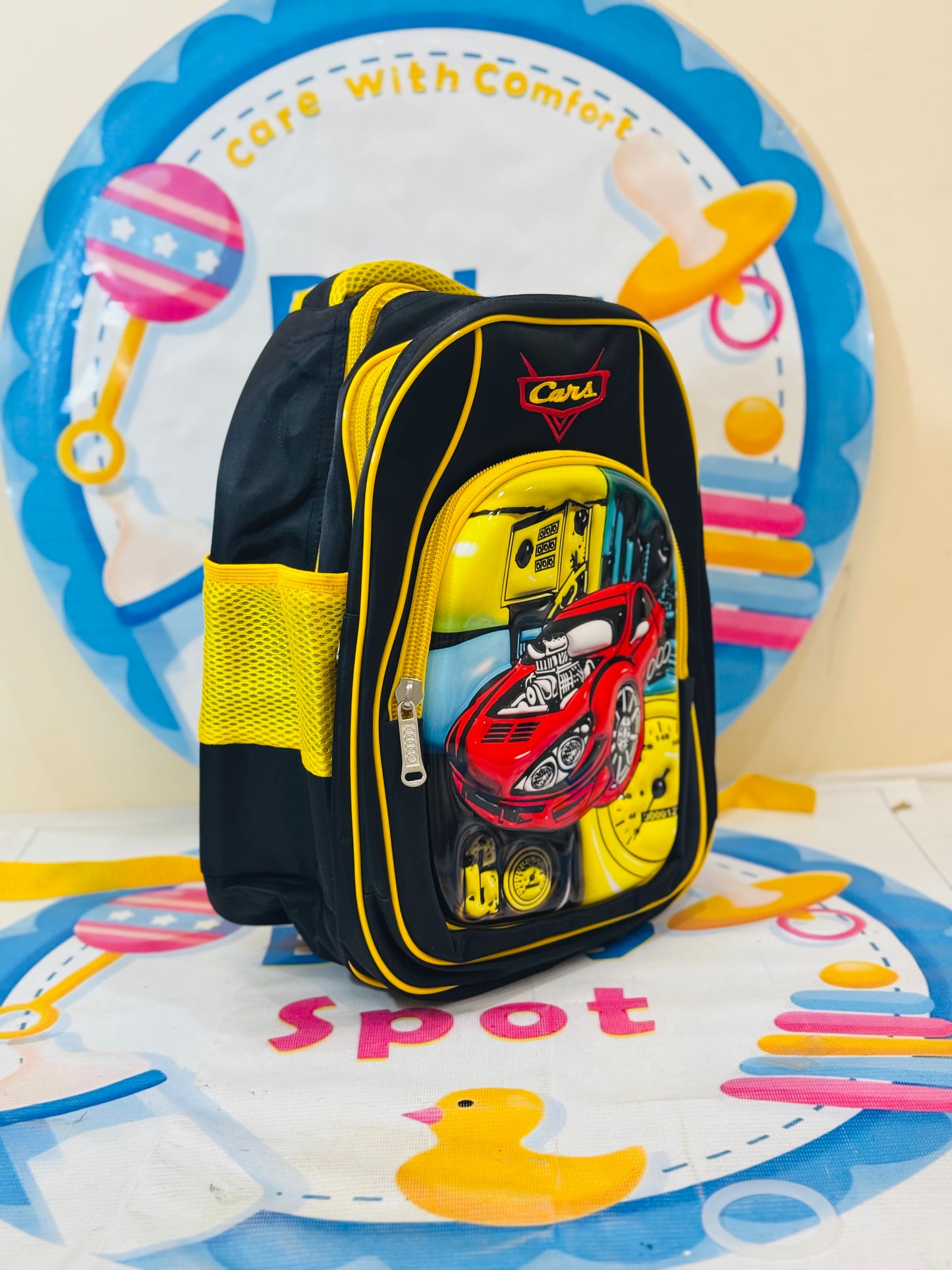 Get your little hero ready for action with this 16-inch adventure-packed school bag! Designed for kids who love bravery and adventure, this backpack features a spacious main compartment for books, notebooks, and school essentials. A front pocket keeps smaller items within easy reach, while two mesh side pockets hold water bottles or snacks for on-the-go energy.