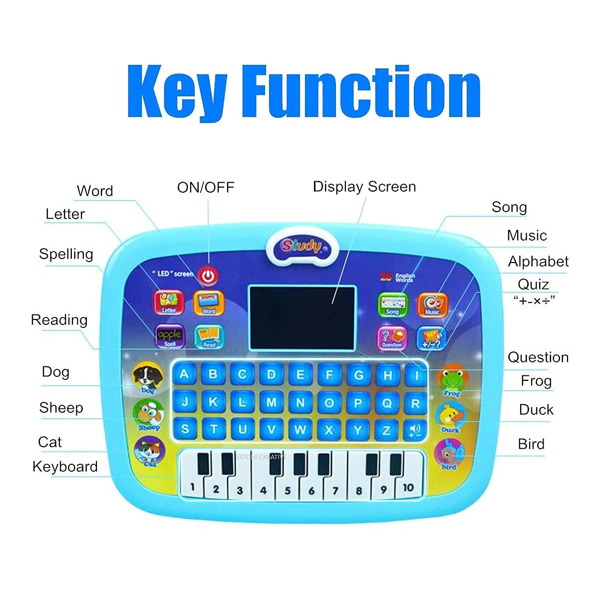 Give your child the ultimate learning experience with our Intelligence Tab Toy, a perfect blend of education and entertainment! Featuring a vibrant LCD screen, this interactive tablet helps kids explore letters, numbers, words, and more through fun games and engaging lessons.