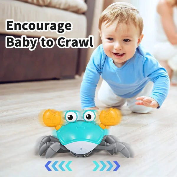 # **Dancing Crab Toy β Crawling, Musical & Full of Fun! π¦πΆ**
Watch your little one **crawl, chase, and giggle** with the **Dancing Crab Toy**! This **adorable, light-up crab** moves **flexibly in all directions**, encouraging **active play and tummy time fun**. With its **bright colors, playful music, and interactive movement**, it keeps kids **engaged and entertained** while **boosting motor skills**!
## **π Why Kids Love It?**
π¦ **Crawling Fun** β The crab **scurries around**, encouraging bab