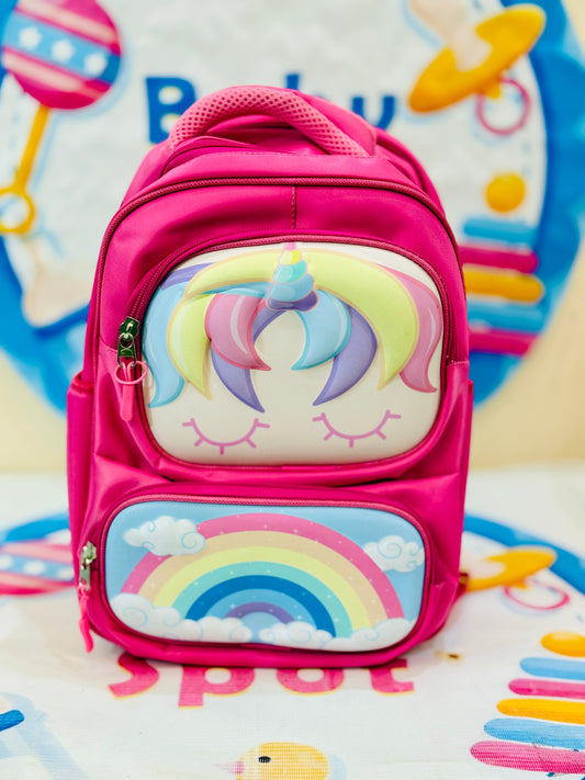 3D Unicorn School Bag Lightweight Backpack 14-15 Inch