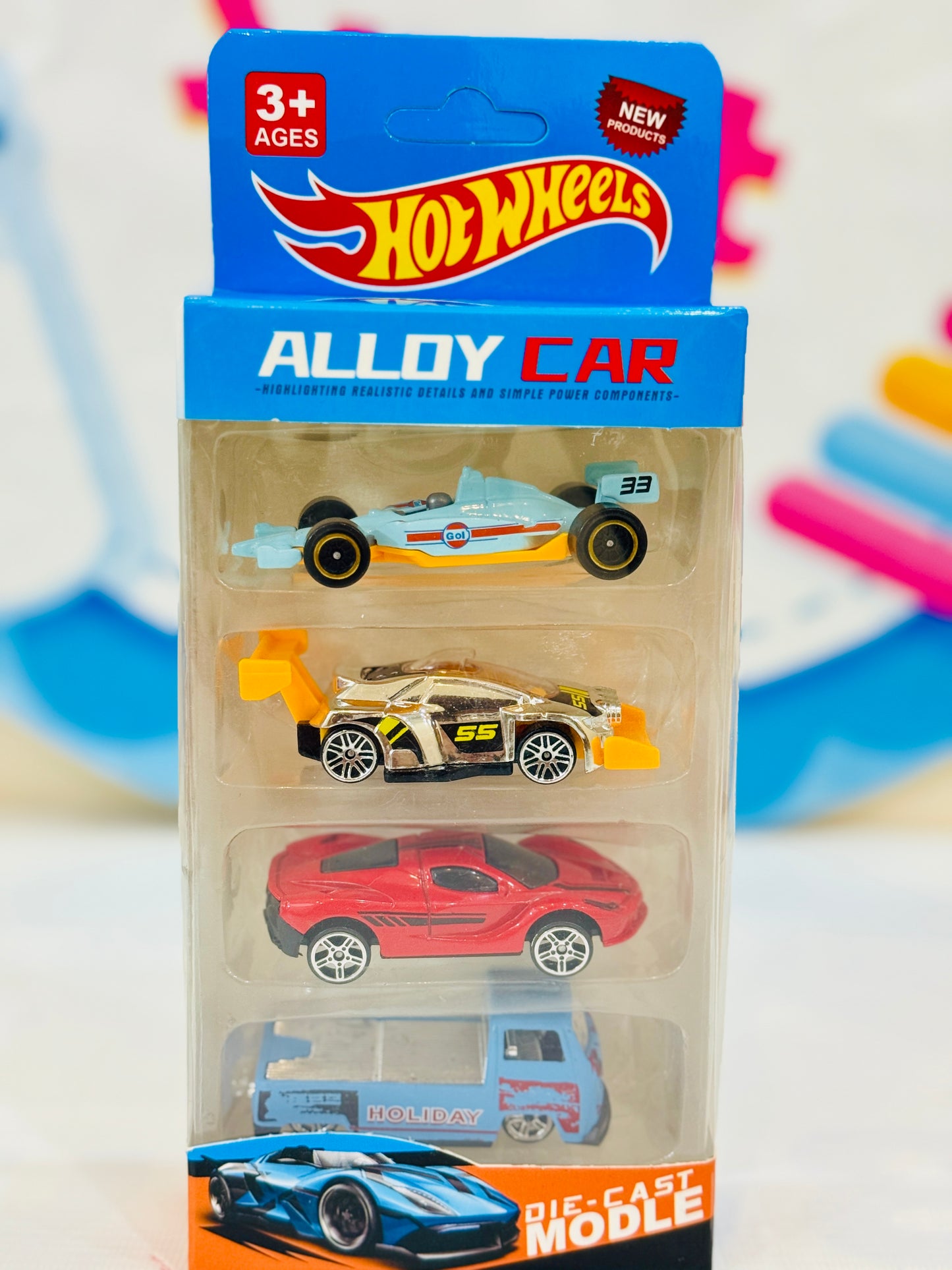 Hot Wheels 4-Car Pack โ Ultimate Speed & Action! ๐๐ฅ