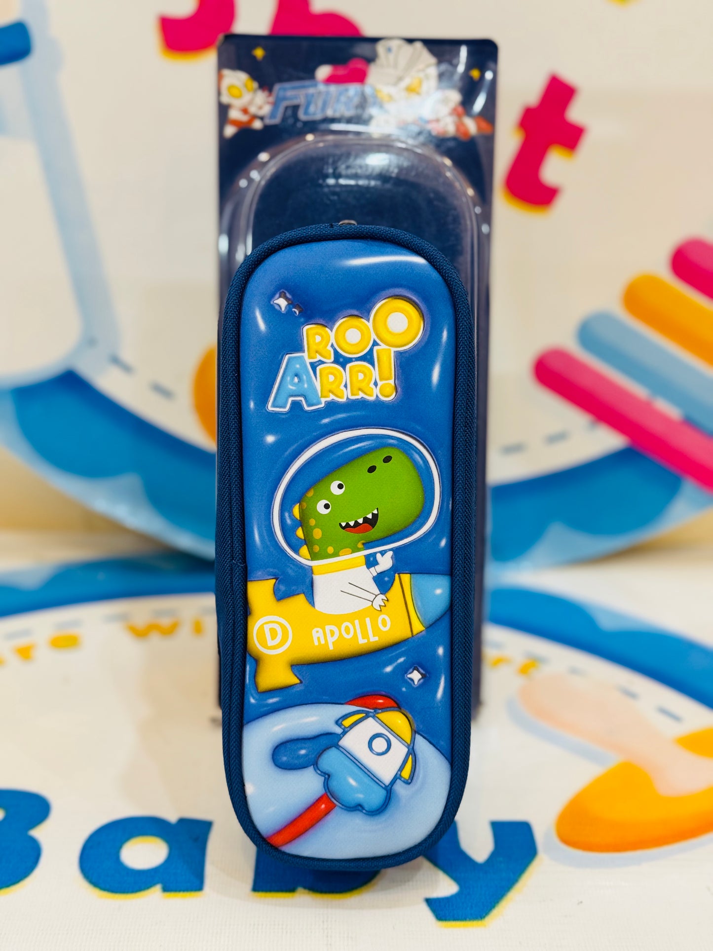 Dinosaur 3D Embossed Pencil Case β Roar into School Time! π¦β¨