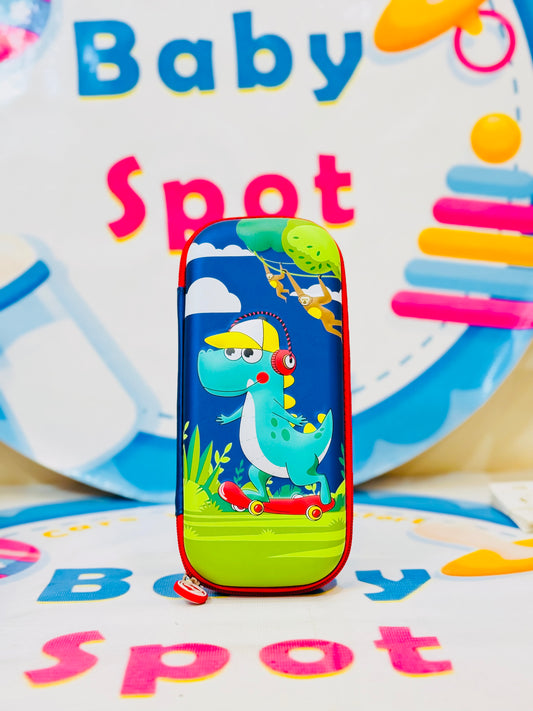 Dinosaur 3D Embossed Pencil Case – Roar into School Time! 🦖✨