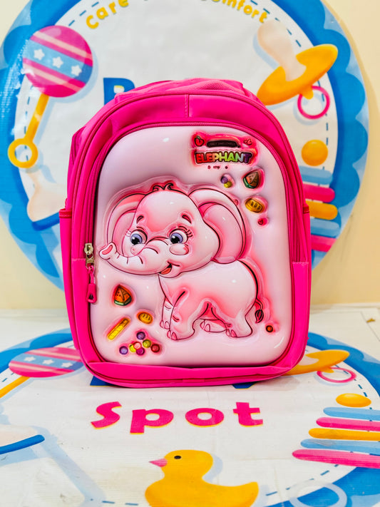 16-Inch Cute Elephant School Bag – Adventure-Ready for Little Explorers! 🐘🎒
