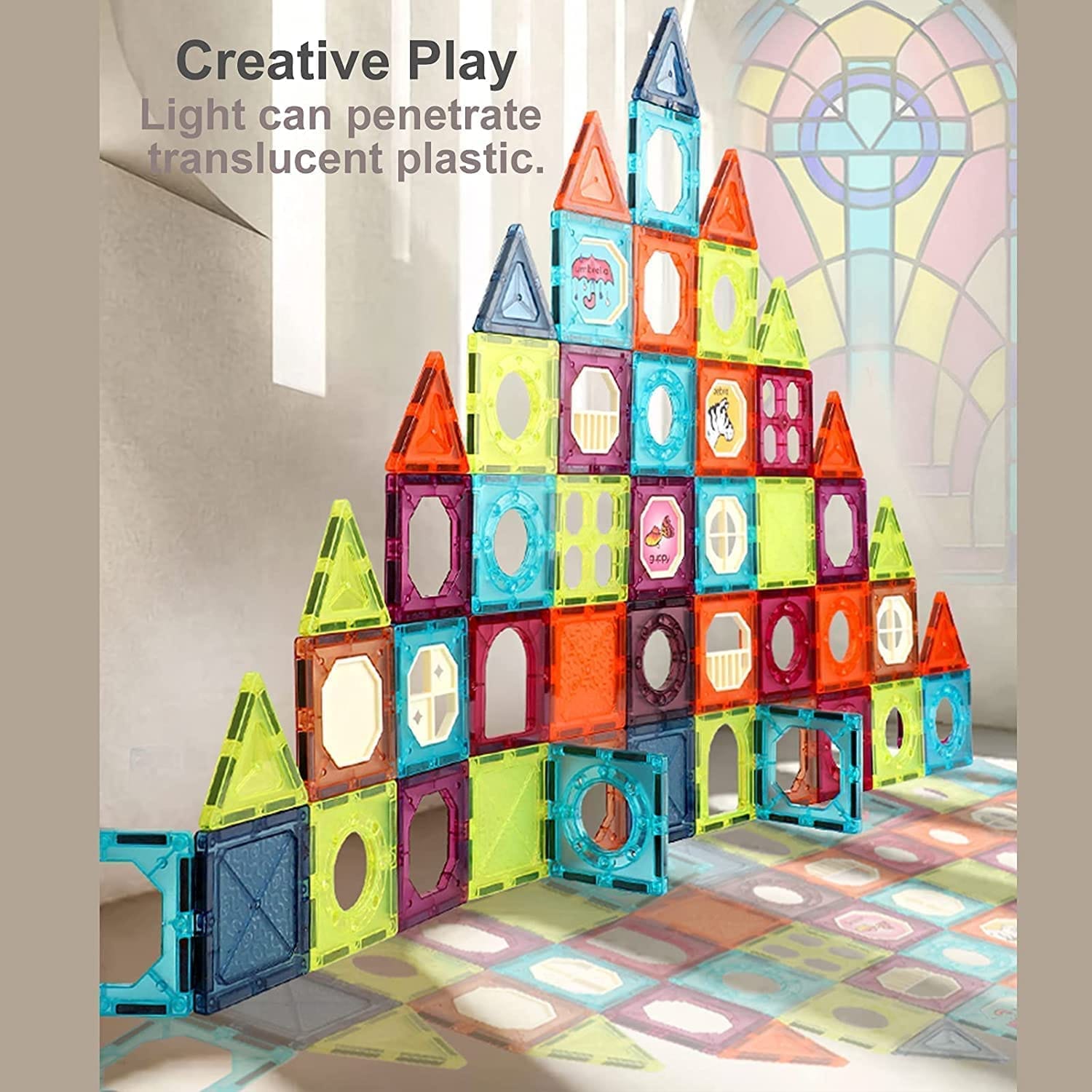 Unleash endless creativity with this 52-piece Magnetic Tile Set, designed to inspire young minds through hands-on play and learning. With vibrant colors and strong magnets, kids can build exciting 3D structures, intricate designs, and creative tracks, all while enhancing problem-solving skills, spatial awareness, and imagination.