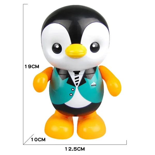Bring joy to your little one with this adorable Dancing Penguin Toy, designed to entertain with gentle LED lights, music, and playful movements. Perfect as a bedtime companion, this penguin waddles, waves its arms, and glows with soft yellow lights, creating a soothing and fun-filled experience.
