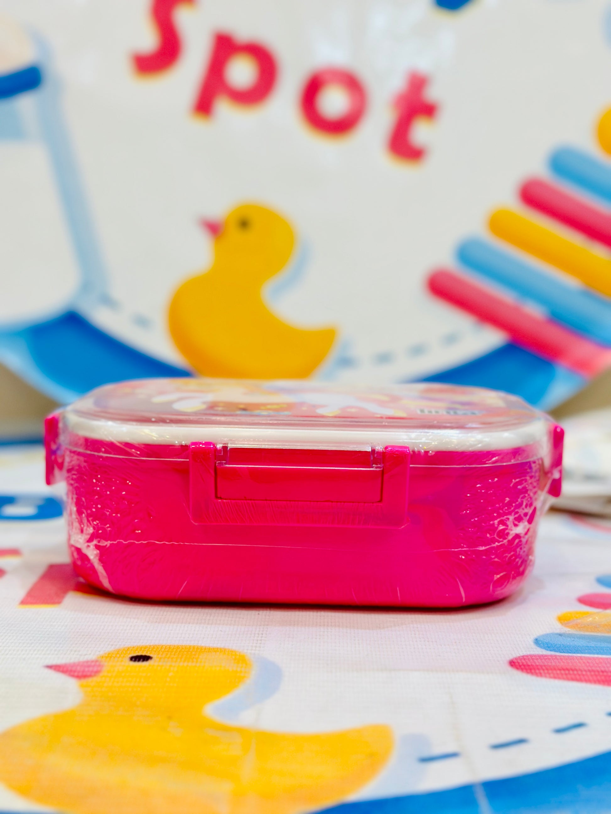 Make every lunch break exciting with our Character Lunchbox, designed to keep food fresh, secure, and fun! Featuring vibrant prints of kids' favorite characters, this durable plastic lunchbox adds a touch of adventure to every meal.