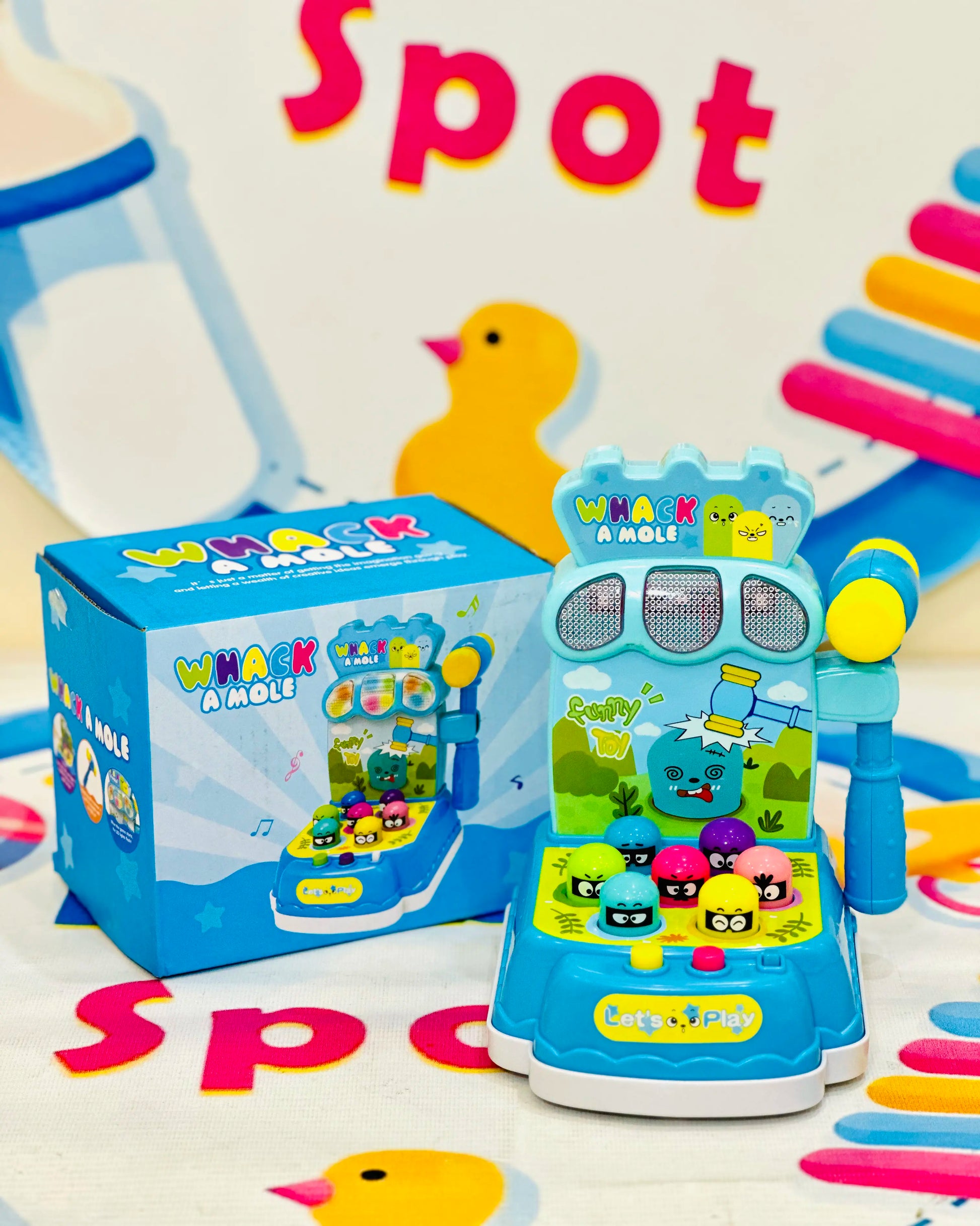 Whack-a-Mole Toy โ Fast, Fun & Interactive! ๐ฏ๐น  Get ready for exciting, fast-paced fun with the Whack-a-Mole Toy! Designed to boost reflexes and focus, this engaging game features light-up moles, fun sound effects, and multiple difficulty