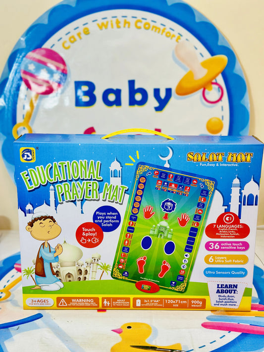 Make learning prayer easy and engaging for kids with this Interactive Kids' Namaz Mat. Designed with 36 touch-sensitive keys, it guides little ones through prayers in 7 different languages, making it a perfect tool for early Islamic education.