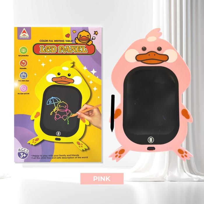 Duck shaped Lcd Panel Colourful writing Tablet 10 inch