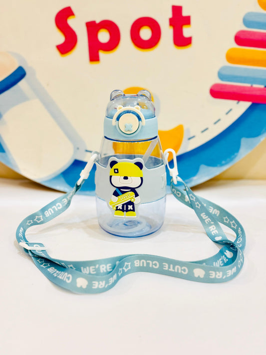 Water Bottle 550 Ml Sipper Portable with Straw