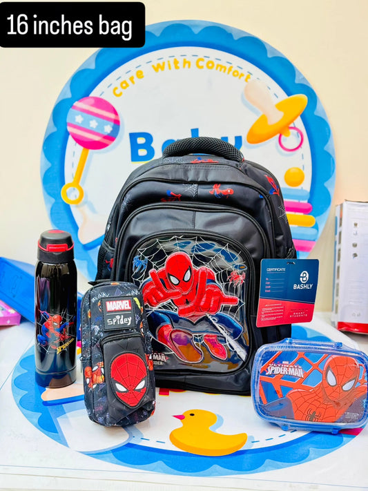 15 to 16 inches 3d Spiderman bag set- prep UpTo 2 class