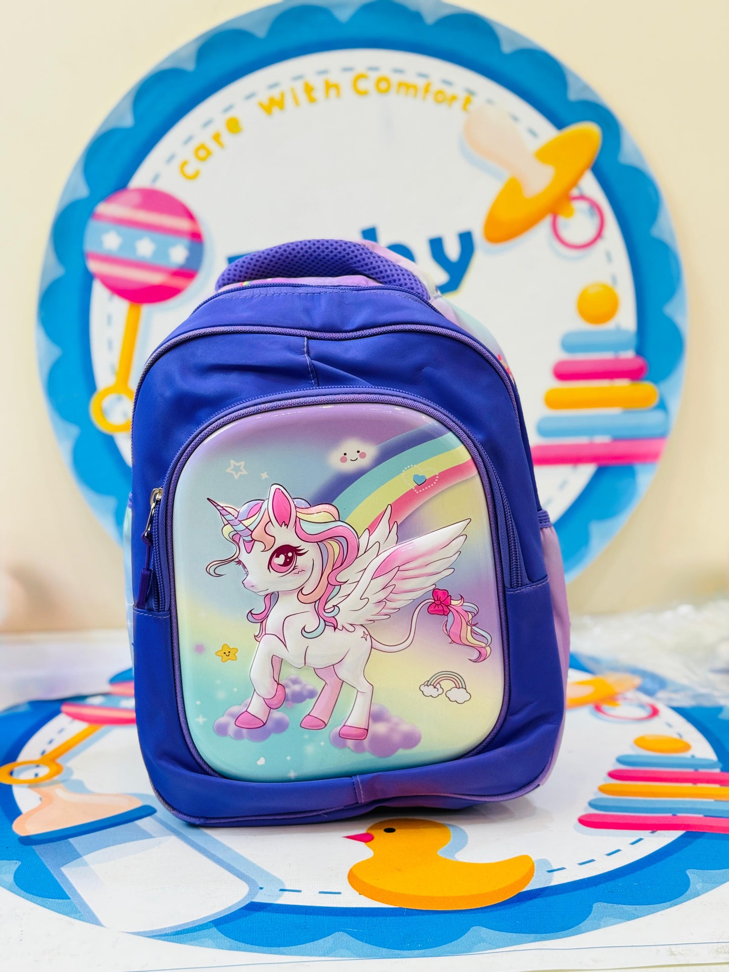 14 to 15 inches 3d unicorn bag set-