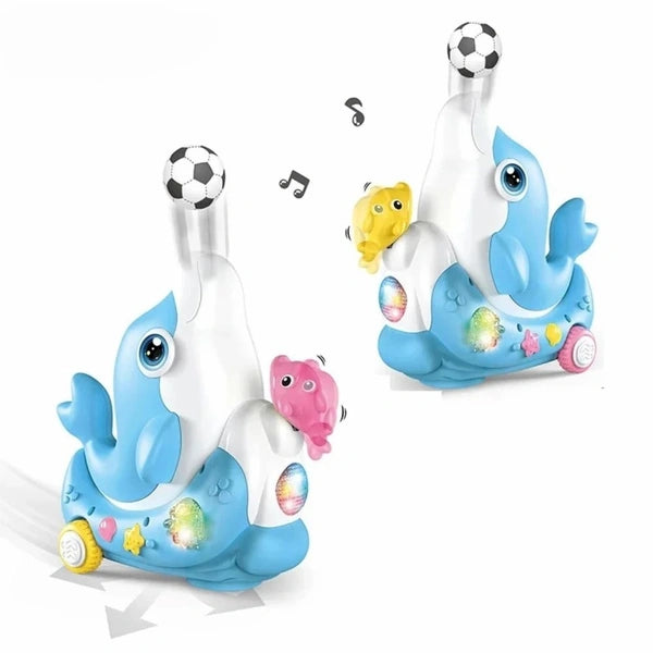 Dolphin with blowing ball Concert Cute Musician Toy – Fun Musical Playset for Kids with Lights & Sounds