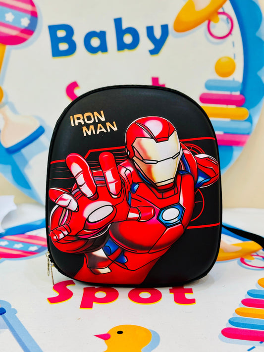 3d iron man bag- 12 inches - picnic bag/ prenursery bag/ lunch bag