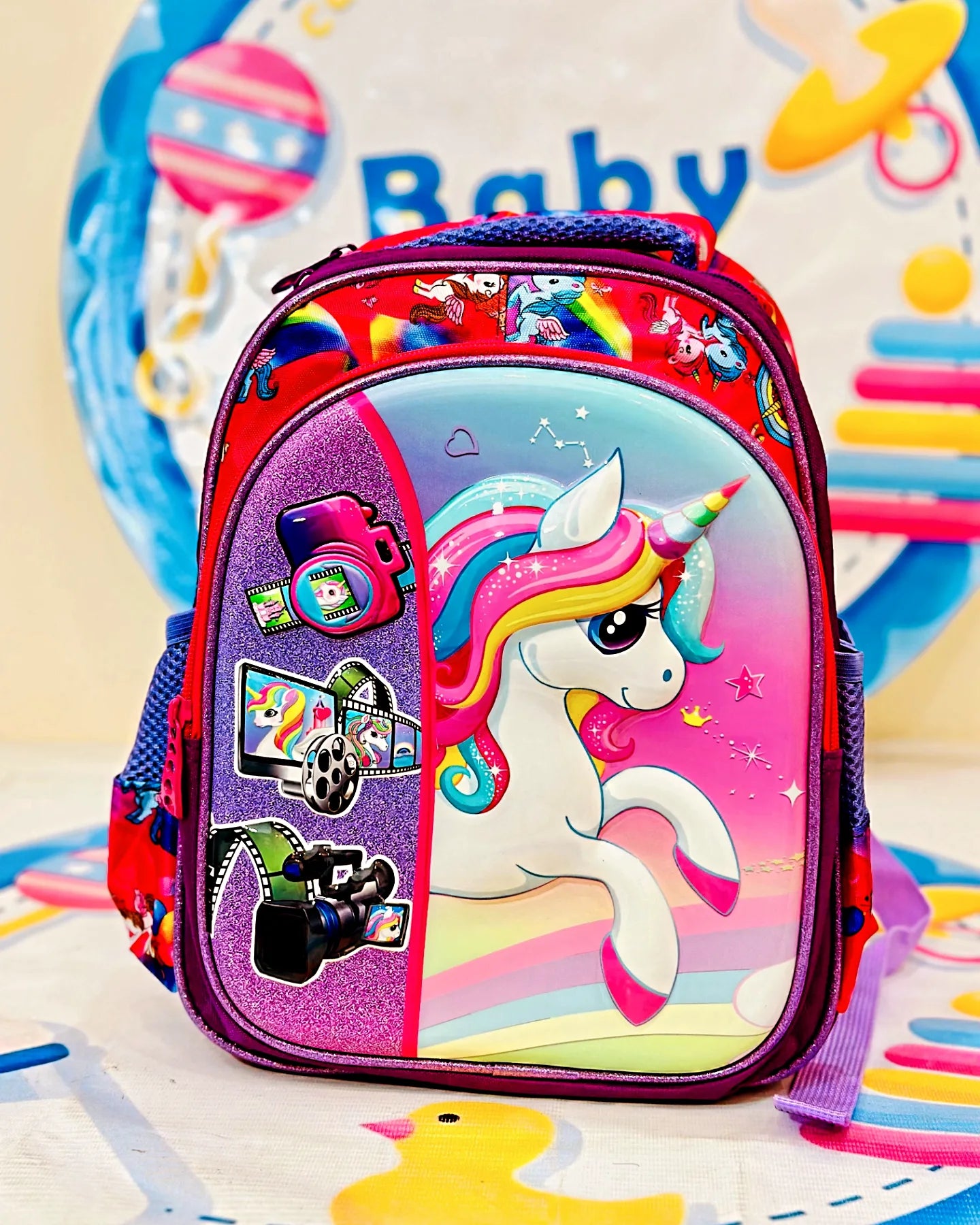 12 to 13 inches 3d unicorn set  playgroup/ nursery