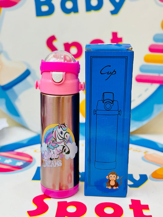 Unicorn themed hot and cool steel sipper-500ml