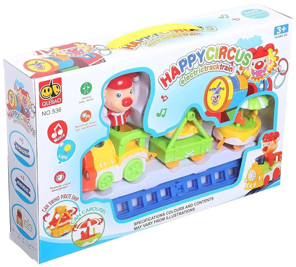 Happy circus train track toy for endless fun