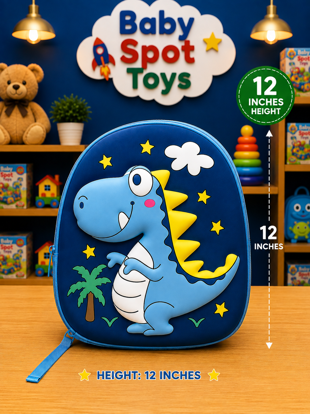 Baby 3D dinosaur backpack for kids