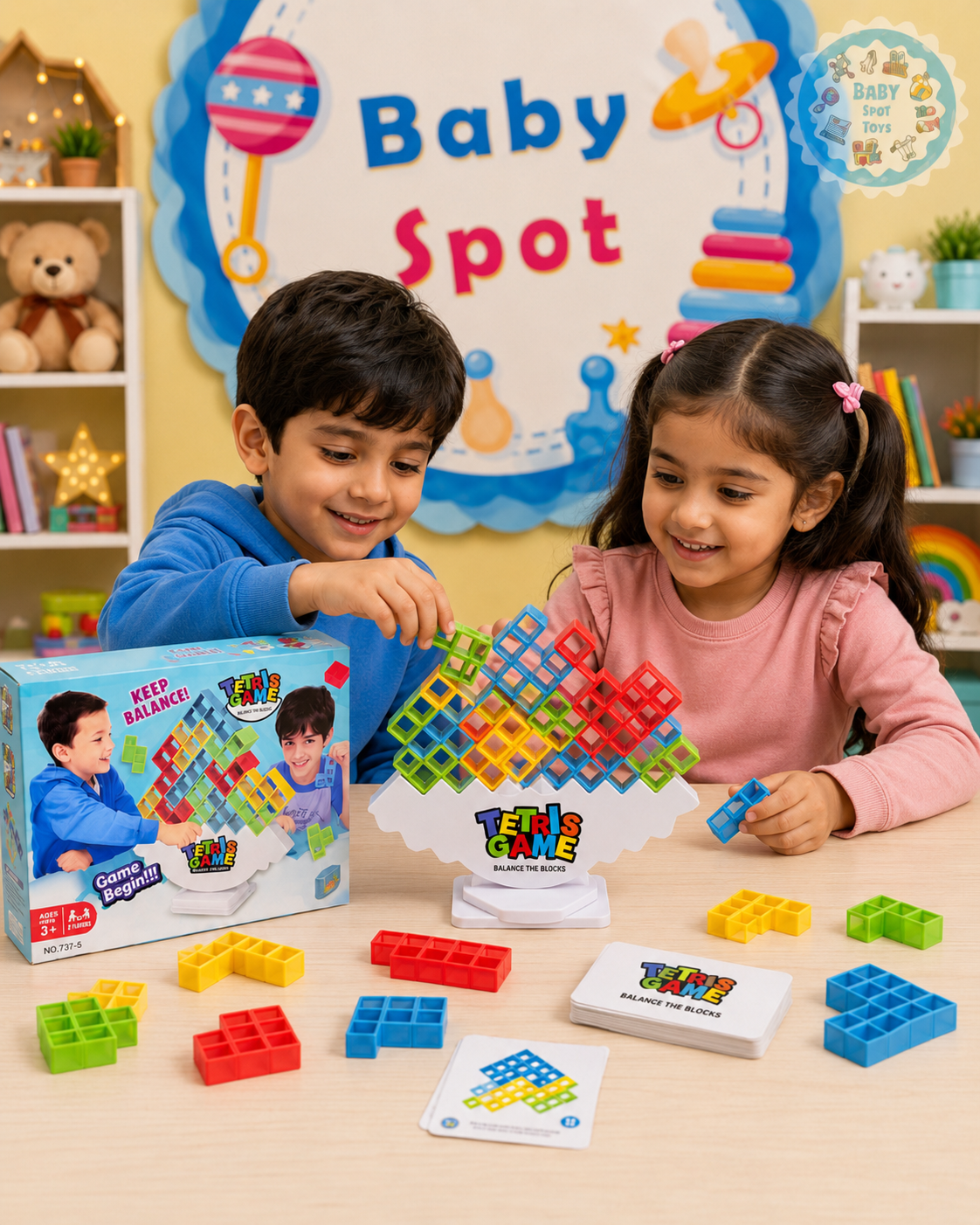 Tetra Tower Balance Game – 64 Pieces
