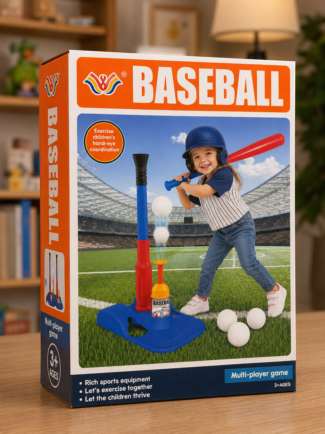 Base Ball Sets for Kids Toddlers Baseball Tee Ball Set - Includes 6 Baseballs