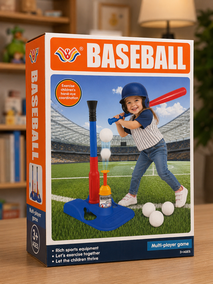 Kids baseball tee ball set with 6 balls