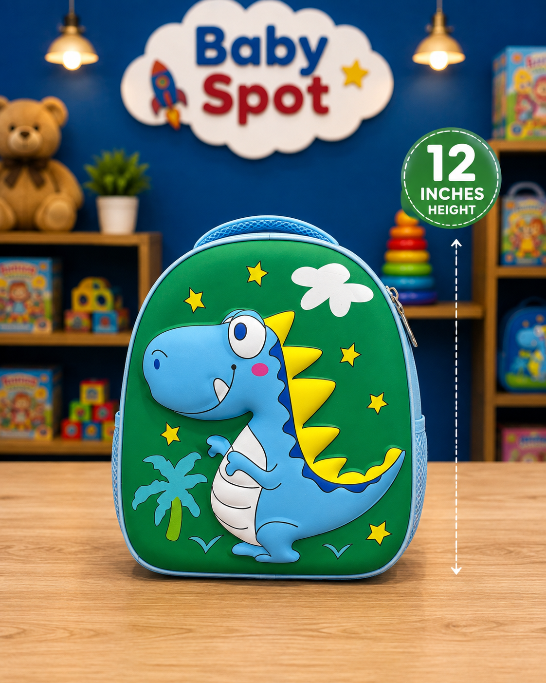 3D Dino kids backpack