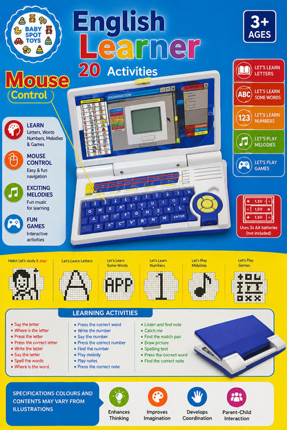 English learner educational laptop for kids
