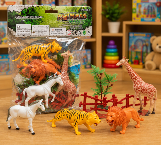 Animal World Play Set – Wild Animal Figures with Accessories