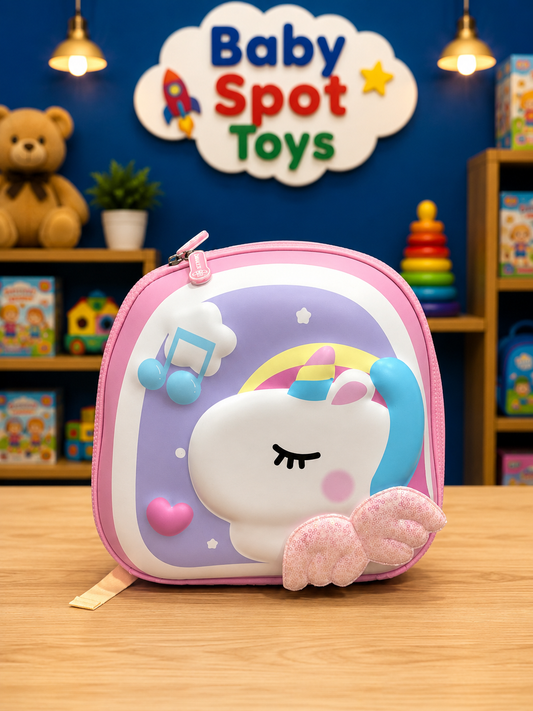 Cute Unicorn Kids Backpack – Pink 3D Cartoon School & Travel Bag