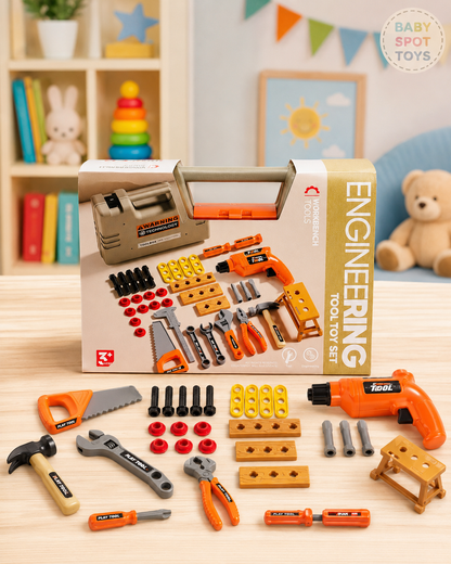 163-piece junior engineer STEM toolbox