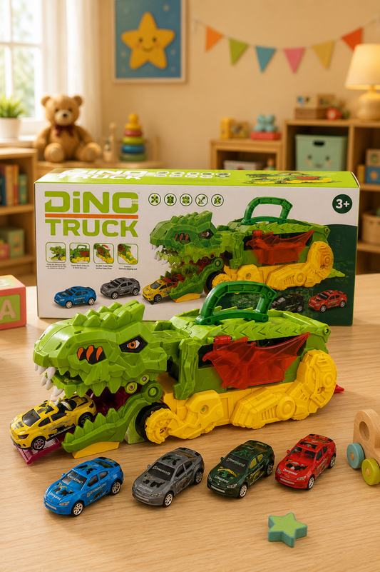 Dino Truck Car Carrier – Dinosaur Transport Toy Set