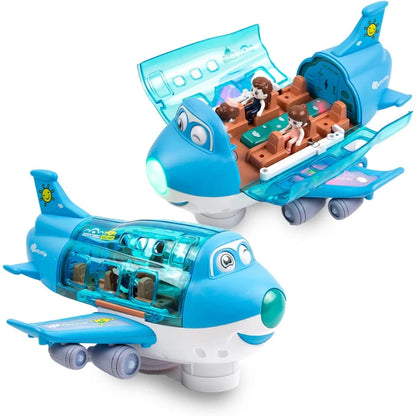 Aeroplane toy with flashing lights and sound
