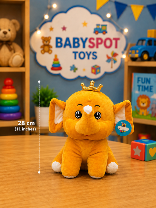 Crown Elephant Plush Toy 28 cm