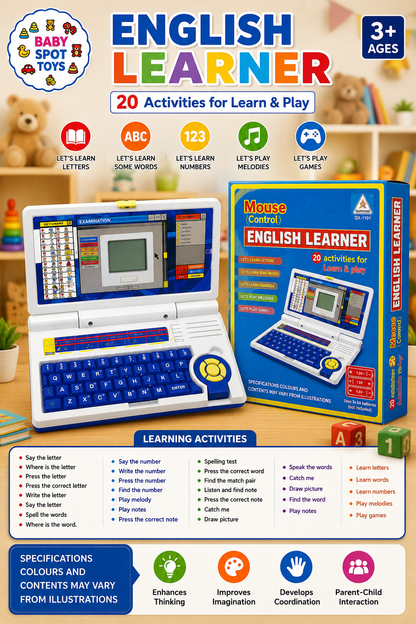 Kids educational laptop with 20 activities