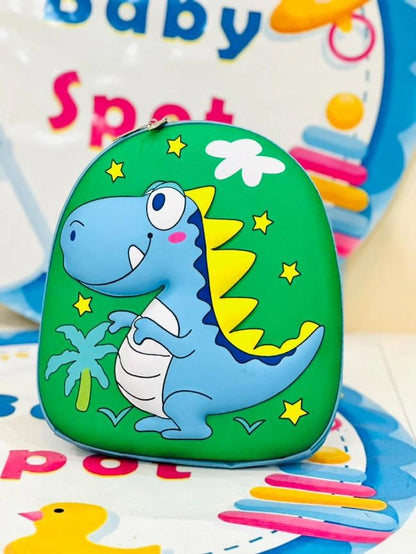 3D green dinosaur backpack for kids