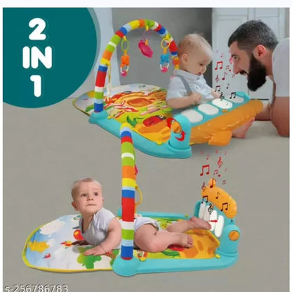 Baby play gym with piano