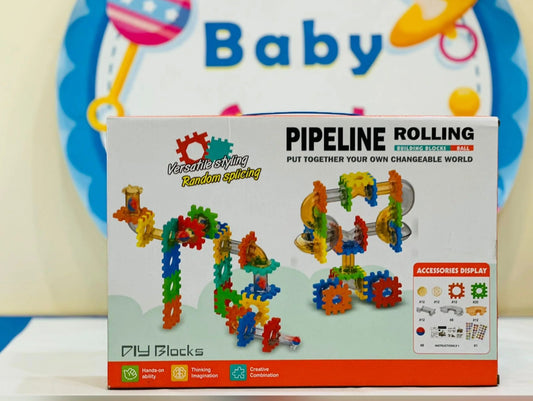 🚀 Kids Pipeline Rolling Blocks Set – Build, Create & Play! 🧩🎡
Unleash your child’s creativity with the Pipeline Rolling Blocks Set – a fun and engaging toy that encourages hands-on learning and imaginative play!

🔹 Why Kids Love It?
🛠️ DIY Construction Fun – Design unique rolling pipelines with easy-to-connect blocks.
🌈 Endless Possibilities – Random splicing allows kids to create exciting structures.
🧠 Boosts Development – Enhances problem-solving skills, spatial awareness, and creativity.
🎨 Bright