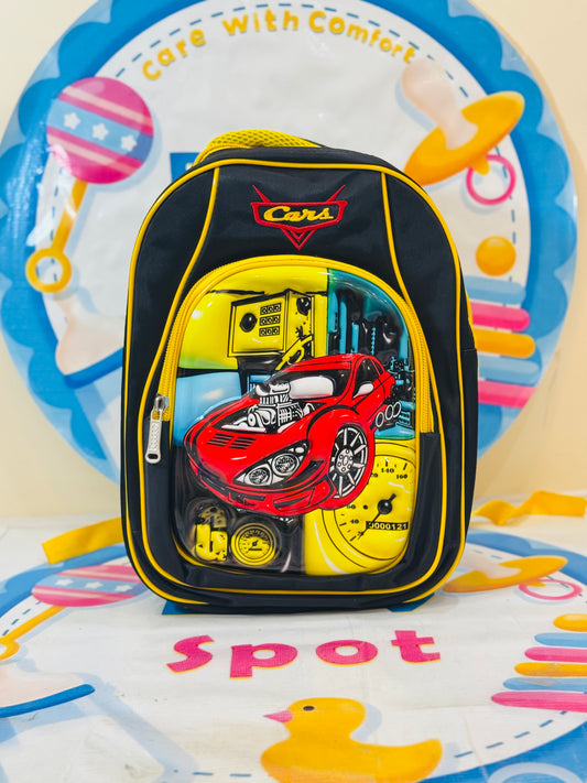 Get your little hero ready for action with this 16-inch adventure-packed school bag! Designed for kids who love bravery and adventure, this backpack features a spacious main compartment for books, notebooks, and school essentials. A front pocket keeps smaller items within easy reach, while two mesh side pockets hold water bottles or snacks for on-the-go energy.


