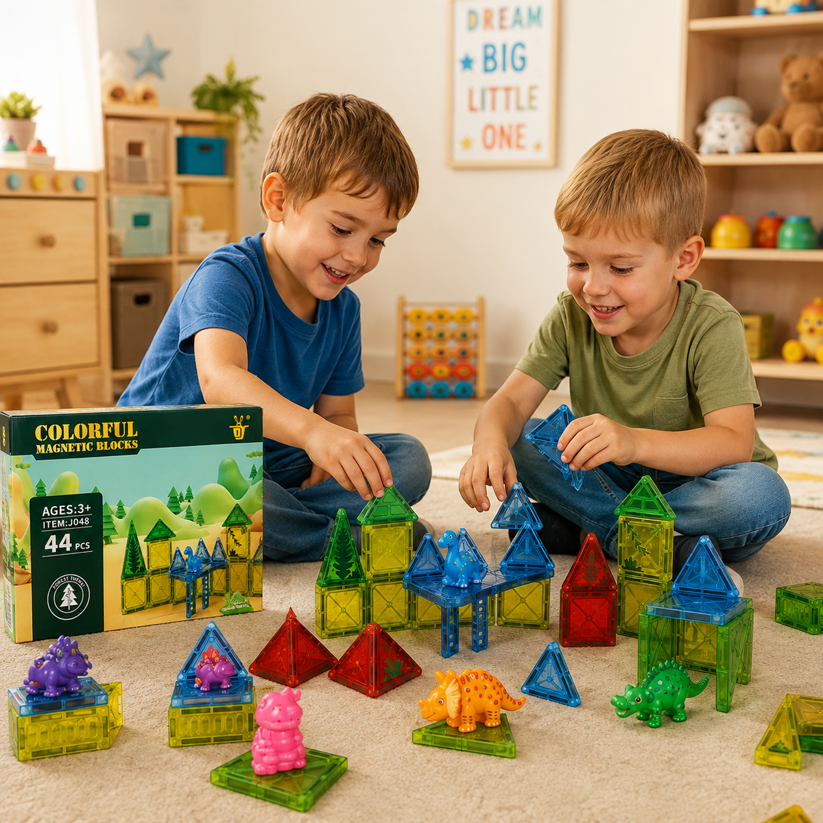 Creative magnetic blocks construction set