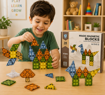 Magic magnetic construction blocks for kids