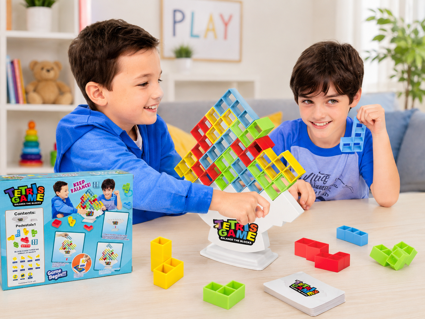 Tetra Tower Balance Game – 64 Pieces
