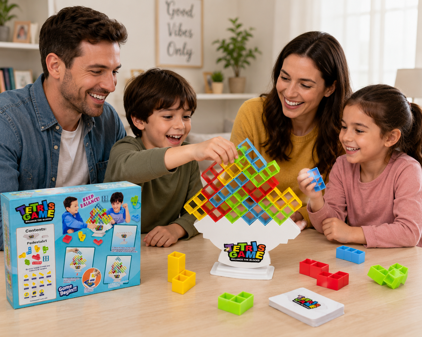 Tetra Tower Balance Game – 64 Pieces
